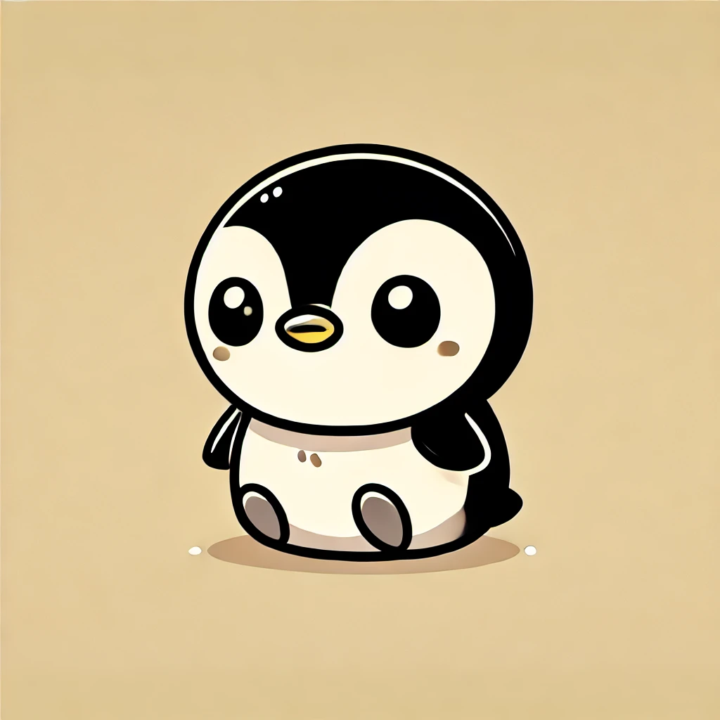 Charming Baby Penguin Illustration