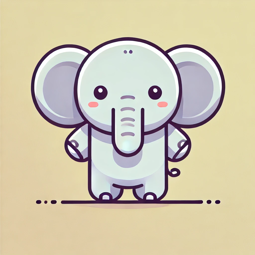 Minimalist Elephant Illustration