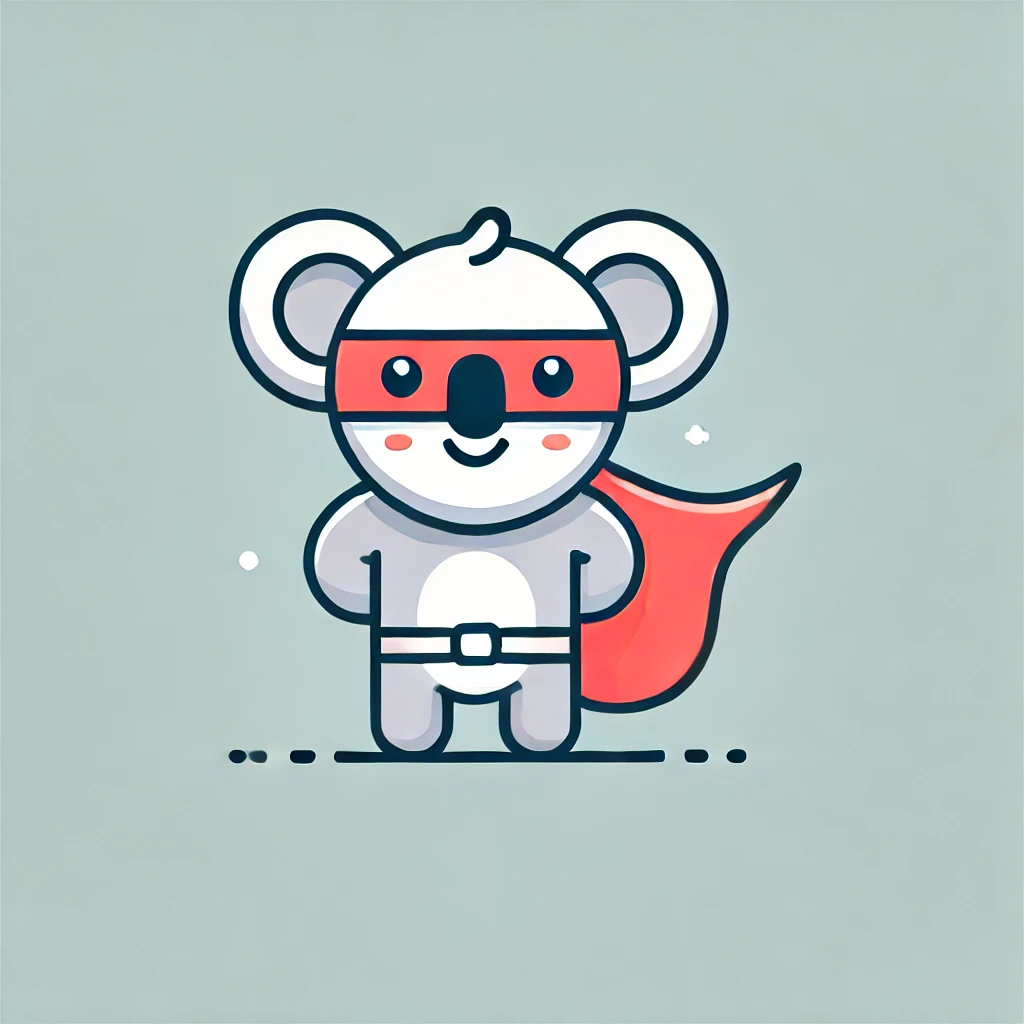 Superhero Koala Illustration